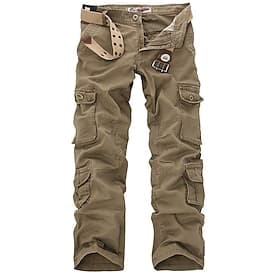 Men's Cargo Pants Hiking Pants Trousers Work Pants Camo Summer Spring Winter Outdoor Ripstop Multi-Pockets Soft Wear Resistance Pants / Trousers Bottoms Black