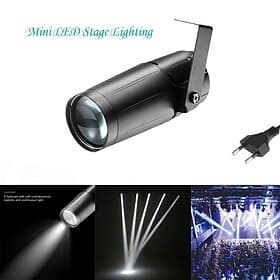 Party Lights Indoor LED Pinspot Stage Light 3W White Color with Single Stand for Dance Halls KTV Party Home Wedding Lighting Decoration