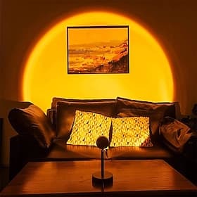 led tramonto proiettore lampada luci tiktok funzionamento usb arcobaleno luce notturna atmosfera lampada da tavolo soggiorno camera da letto caffè negozio sfon