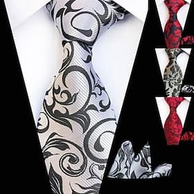 Men's Ties Neckties Work Floral Jacquard Business Formal