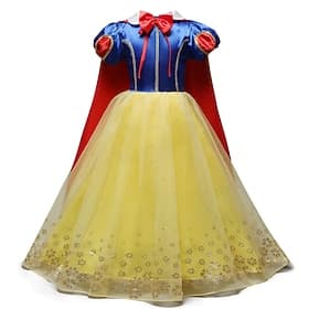 Snow White Fairytale Princess Dress Party Costume Flower Girl Dress Girls' Movie Cosplay Vacation Costume Party RedYellow Dress Christmas Children's Day New Ye