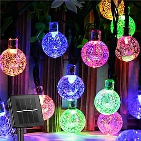 Solar String Lights Outdoor 100LED Globe Fairy Waterproof Lights  8 Mode 12M/40Ft Indoor/Outdoor Solar Powered String Lights for Garden Patio Yard Home  Partie