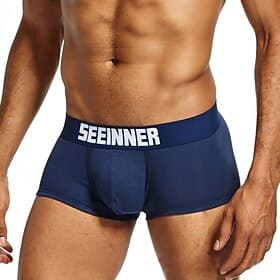 Homme 1 paquet Sous-Vêtements Sous-vêtements boxeurs Basique Coton Taille basse Noir Blanche