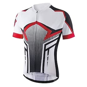 Men's Cycling Jersey Graphic Polka Dot Funny Short Sleeve Bike Jersey Top with 3 Rear Pockets Mountain Bike MTB Road Bike Cycling Quick Dry Soft Reflective Str
