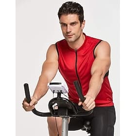 Homme Gilet de cyclisme Maillot de cyclisme Couleur Unie Sans manches Cyclisme Gilet / Veste Maillot Top avec 3 poches arrière VTT Vélo tout terrain Cyclisme s