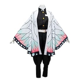 Kochou Shinobu Anime Cosplay Costume Outfits Cosplay Wigs Cosplay Suits Cosplay Wigs Outfits Top Pants Belt For Women's Teen Adults'