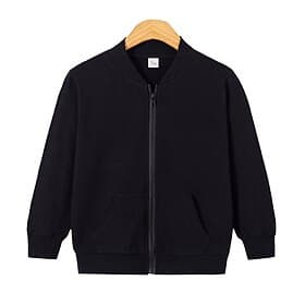 Unisex Boys' Girls' 3D Plain Coat Jacket Long Sleeve Fall Active Basic Kids 3-13 Years Vacation Street Regular Fit