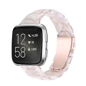 Watch Band for Fitbit Versa 2 / Versa Lite / Versa SE / Versa Resin Replacement  Strap Women Metal Clasp Stainless Steel Buckle Link Bracelet Wristband