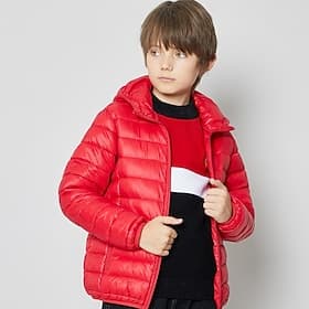 Boys 3D Plain Coat Long Sleeve Winter Active Cool Polyester Kids 3-13 Years Sport Regular Fit