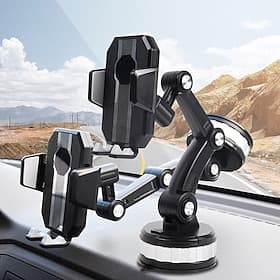 Car Phone Holder Mount Cell Phone Holder Car Solid  Durable Car Phone Holder Mount for Dashboard Windshield Long Arm Strong Suction Cell Phone Car Mount Thick