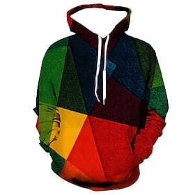 Men's Color Block Graphic Prints Hoodie Hoodies Sweatshirt Designer Casual Big and Tall Long Sleeve Hooded Daily Sports Yellow Red Blue Purple Green Print Spri