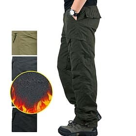 Men's Thermal Warm Ripstop Polyester Black Brown