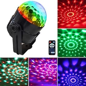 Party Disco Ball Lights, Party Lights Indoor Sound Activated RGB Strobe Lights with Remote, 7 Colors DJ Stage Lights for Home, Parties, Weddings  Dance Clubs