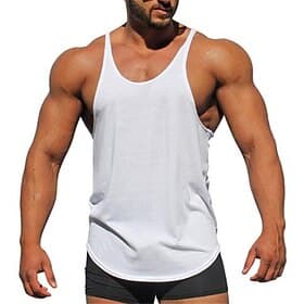 Men's Tank Top Vest Top Sleeveless Shirt Sleeveless Crewneck Summer Plain Fashion Streetwear Workout Gym Sports  Outdoor Athleisure Red Top Tee for Men