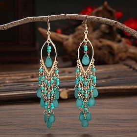 Women's Drop Earrings Geometrical Drop Stylish Simple Boho Earrings Jewelry Beige / White / White / Black For Party Holiday 1 Pair