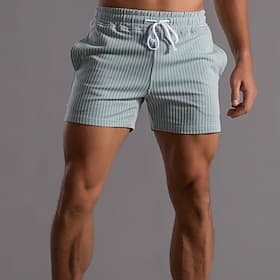 Men's Shorts Chino Shorts Bermuda shorts Work Shorts Workout Shorts Pocket Drawstring Elastic Waist Plain Comfort Breathable Short Sports Outdoor Daily Stylish
