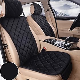 2PCS Universal Flocking Cloth Car Seat Cover – Four Seasons, Built-In Storage, Easy to Install, Interior Protector