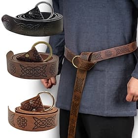 Punk Gothique Médiéval Steampunk Bal Masqué Médecin de la peste Viking Ranger Elfe Déguisement Homme Celtique Viking Carnaval Mascarade Soirée Adulte ceinture