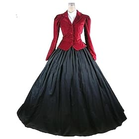 Retro vintage Rococo 18de eeuw Jurken Gala jurk Kerstlied Kleurenblok Kostuum Dames Koninklijk Maskerade Feest Casual / Dagelijks Carnaval van Venetië Volwasse