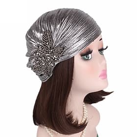 Retro Vintage Roaring 20s 1920s Ruffle Turban Hat Headwraps Charleston Wedding Guest Fancy Dress Women's Masquerade Casual Daily Wedding Reception Bachelorette