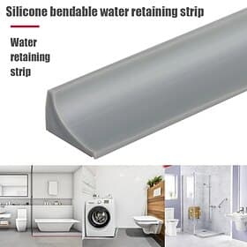 Silicone Bathroom Water Stopper Self-Adhesive Water Retaining Strip Bendable Bathroom Door Washing Machine Shower Dam Barrier
