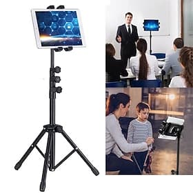 Support de trépied universel rétractable réglable à 180 degrés de rotation, support de montage pour tablette, adapté à la tablette de téléphone portable ipad