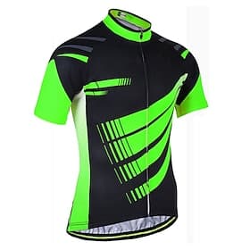 Men's Cycling Jersey Geometric Geometry Short Sleeve Bike Jersey Top with 3 Rear Pockets Mountain Bike MTB Road Bike Cycling Quick Dry Reflective Strips Back P