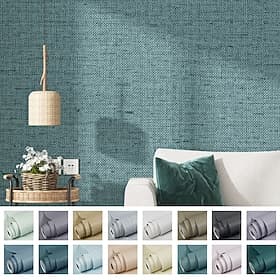 Tapete selbstklebend einfarbig Wandstoffe Vlies für Heimdeko wasserfestes Material Wohndeko 53x300cm