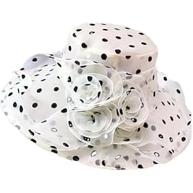 Hats Tulle Sun Hat Holiday Tea Party Kentucky Melbourne Cup Cocktail Cute Flower Style With MiniSpot Appliques Headpiece Headwear dress to impress Race Day Dre