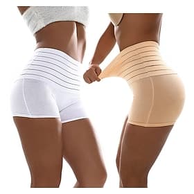 Corset Women's Control Panties Shapewears Office Running Gym Yoga Black White Khaki Cotton Sport Breathable Seamed Tummy Control Push Up Solid Color All Season