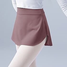 Ballet Activewear Skirts Pure Color Splicing Women's Performance Training High Nylon