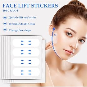 40 Pieces Invisible Thin Facial Stickers Tight Facial Line Wrinkle Sagging Skin V-Shape Face Lift Tape