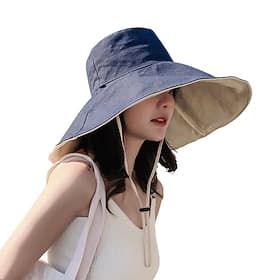 Sun Hat Hiking Hat Wide Brim Summer Outdoor Sunscreen Breathable Sweat wicking Hat 15cm double-sided khaki  beige 15cm double-sided red  beige 15cm double-side