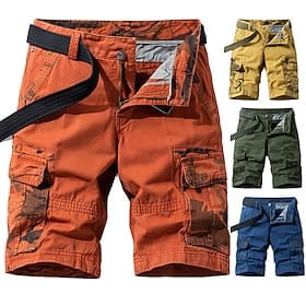 Men's Tactical Shorts Cargo Shorts Camo Shorts Summer Shorts Patchwork Solid Color Camo / Camouflage Ripstop Breathable Sports Outdoor Military Army Green Blu