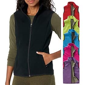 Women's Fishing Vest Winter Coat Hiking Fleece Vest Spring Winter Outdoor Thermal Warm Windproof Quick Dry Multi Pockets Winter Jacket Trench Coat Top Ski / Sn