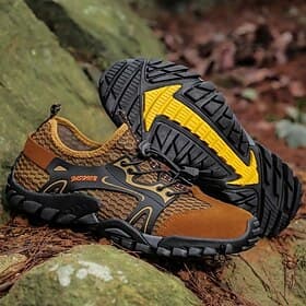 Men's Durable Outdoor Hiking Shoes – Breathable Mesh Design with Non-Slip Sole, Trail Running and Trekking Footwear