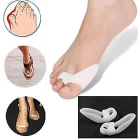 1Pair Silicone Toes Separator Foot Hallux Valgus Correction Bone Ectropion Adjuster Toes Outer Appliance Foot Care Tool Gel Bunion Big Toe Separator Spreader E