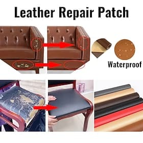 Tiktok Leather Repair Patch Self-Adhesive Couch Tape Stick for Sofa Couche Car Seats Cabinets Wall Handbags Multicolor Available Anti Scratch Leather Peel thumbnail 2