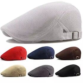 Homme Casquette Plate Blanche Rose Claire Polyester Mode des Années 1920 Occasionnel Bureau Sport  Loisir Quotidien Couleur Unie / Unie Décontracté