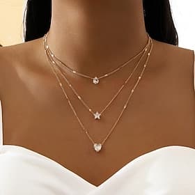 Femmes Collier ancien Extérieur Cœur Colliers