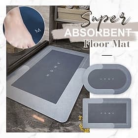 Diatomaceous Earth Bath Mat Super Absorbent Toilet Door Quick-Drying Foot Mat Entry Door Mat Non-Slip Mat thumbnail 2