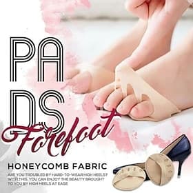 Forefoot Pads Honeycomb Fabric,High Heels Invisible Socks Forefoot Protector Forefoot Pad Toe Protector High Heels Toe Inserts Shoe Inserts