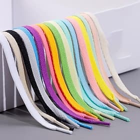 Multicolor Flat Shoelaces – Durable Polyester Fashion Sneaker Laces for Sports, Casual, and Running Shoes – Unisex Shoe Accessories for Adults and Kids