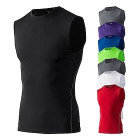 Men's Solid Colored Gym Tank Top Compression Tank Top Summer Spring Fall Winter Sleeveless Athletic Quick Dry Sweat wicking Gym Workout Basketball Running Neon