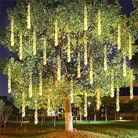 Lichter im Freien fallende Regen-Meteor-Duschen-Lichter schneefallende Eiszapfen-Lichter für Baumdekorationen Feiertagsgarten AC110V-220V