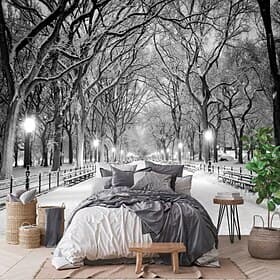 Cool Wallpapers Nature Wallpaper Wall Mural Black and White Peel And Stick Removable PVC/Vinyl Material Self Adhesive/Adhesive Required Wall Decor Wall Mural f