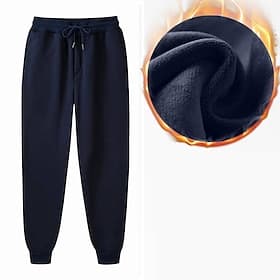 Homme Joggings Joggeurs Pantalon en polaire Pantalon Jogger Pantalons Poches Latérales Taille Élastique Toison Couleur Unie Confort Chaud Quotidien Occasionnel