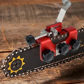 Chain-saw Chain Sharpening Fixture - Easy-to-Use Stainless Steel Jig for Precision Grinding - Quick and Accurate Sharpener Tool for Chain Maintenance