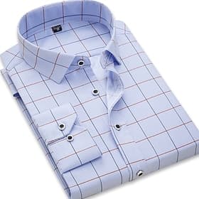 Per uomo Camicie Camicia con colletto Camicia con bottoni Stampe astratte Matrimonio Esterno Nero / Bianco Nero Bianco Rosso Manica lunga Collo ripiegabile Pri