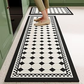 Kitchen Floor Mats Lattice Non-Slip Waterproof And Oil-Proof Mats Dirt-Resistant High-End Diatom MudFoot Pads